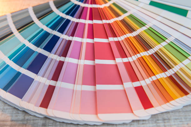 Interior paint color swatches in various shades for a house painter in Richardson, TX
