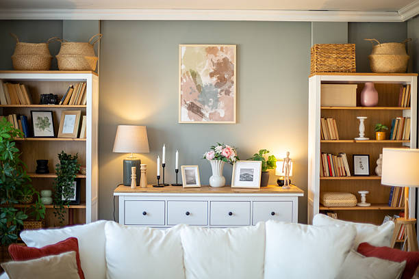 Interior with crisp white trim, detailed crown molding, and smooth finishes, by a painting company in Frisco, TX.